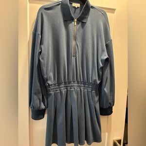 WeWoreWhat Navy Half-Zip Dress